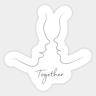 Together for Valentines Day Sticker